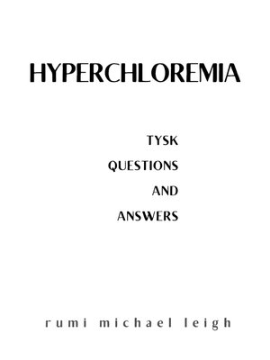 cover image of Hyperchloremia